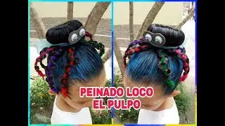 PEINADO LOCO EL PULPO 🐙🐙🌿🌿/ PASO A PASO/ DIVERTIDO