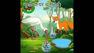 Clever fox and crane