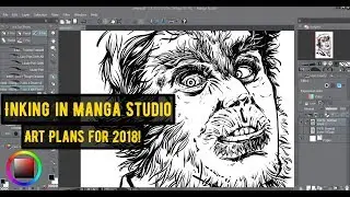 Digital Inking timelapse- Werewolf of London Fanart