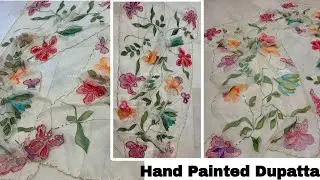 Hand-Painted Dupatta Tutorial | Step-by-Step DIY Bridal Design | Fabric Painting for Beginners