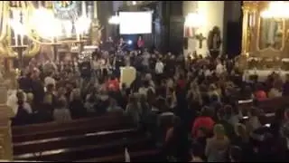 DANCING AROUND THE EXPOSED BLESSED SACRAMENT IN A MONSTRANCE IN POLAND