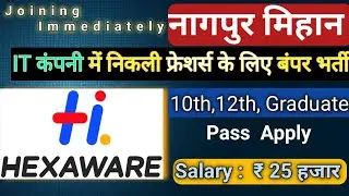 Mihan IT Company Job Vacancy | Hexawere Job | Nagpur job Vacancy | Freshar job in Nagpur | it Job