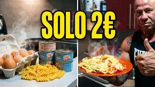 Cena econ&oacute;mica y nutritiva para ganar volumen 💪 | Pasta + huevos con tomate y at&uacute;n