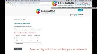 ELECRAMA: Generate Proforma Estimate.