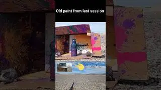 .22lr No Scope shooting paint! Bullet Painting on canvas #wandering #fun #painting #nature
