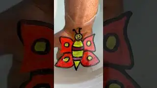 Amazing butterfly 🦋 drawing on hand #viral #shorts #art