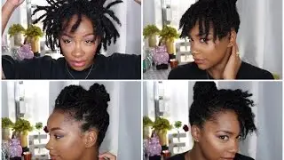 Easy Styles For Short Starter Locs | adding kinky twist hair