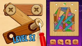 🏅 WOOD SCREW PUZZLE 🤪 Level 51 🧩 Gameplay Walkthrough