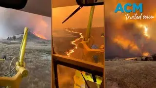 Ordinary Aussie uses heavy machinery to fight bushfires
