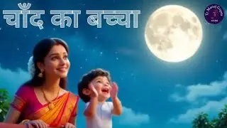 चाँद का बच्चा 🌙 | Cute Indian Baby 3D Cartoon | Hindi Kids Poem