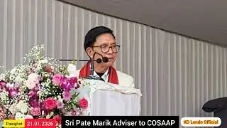 Sri Pate Marik Adviser yo COSAAP speaks during COSAAP 7th General Conference held at Pasighat