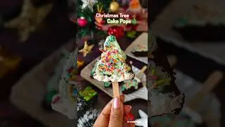 Christmas Tree Cake Pops 🎄 #christmas #festival #cake #cakedecoration #cakepops #youtubeshorts