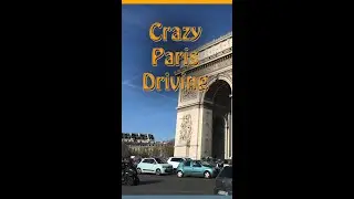 Crazy Driving In Paris France. 🤪 🚘  #shorts #ArcDeTriomphe