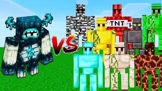 Warden vs Extra GOLEM Army | Minecraft Mob Battle 1.21