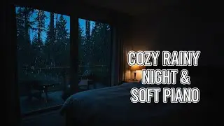 Gentle Piano and Rain Sounds for Peaceful Sleep, ASMR, Focus, and Rainy Night Vibes