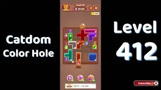 Catdom Level 412 walkthrough | Color Hole 🐱🕳️| Solutionguruji
