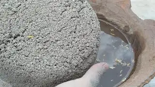  pure concrete +dry +water crumbling || #asmr #subscribe #watercrumbling #concrete