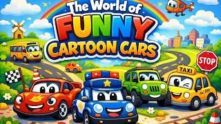 The world of fun cartoon cars #FunnyCartoonCars , #ToyCars, #CartoonAdventure, #FunForKids, #youtube