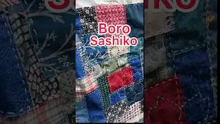 Sashiko flowers on Boro-style mat