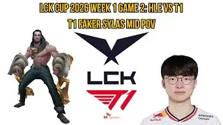 LCK Cup 2026 Week 1 Game 2: HLE vs T1 | T1 Faker Sylas Mid POV