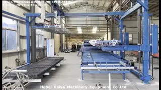 Automatic pneumatic 3-6 mm wire mesh welding machine with turner and stacker
