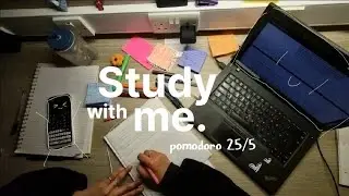 STUDY WITH ME 2hrs | Pomorodo 25/5 | Breaks | Real time | No Music