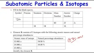 Subatomic Particles & Isotopes
