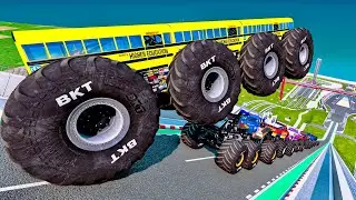 Stunt Showdown: Monster Truck Car Jump Extravaganza!