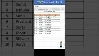 TEXT Formula in Excel #exceltutorial #excel #exceltips #msexcel #microsoftexcel #msexcelfullcourse