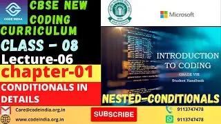 (Chapter-1) Introduction to coding For Grade-8|| (Lecture-06) Nested-Conditional statement