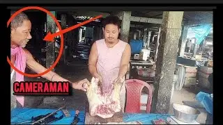 Amazing Pork Cutting Skills,Ribs Part Meat Slicing Processing by Myself//Pig//New Cameraman 🥰🤣🤣