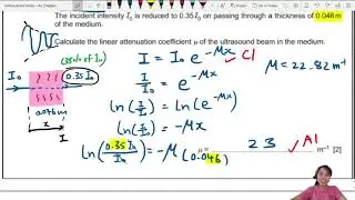 24.3c Ex1 MJ20 P41 Q4 Linear Attenuation Coefficient | A2 Medical Ultrasound | CAIE A Level Physics