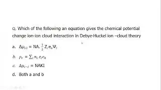 Which of the following an equation gives the chemical potential change ion ion cloud interaction