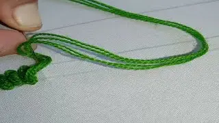 Hand embroidery || border line design || scroll stitch|| Forever art Noor