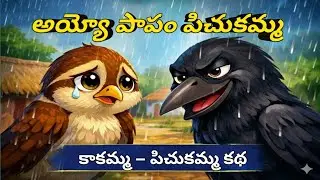 అయ్యో పాపం పిచుకమ్మ😢– కాకమ్మ పిచుకమ్మ కథ | Moral Story in Telugu