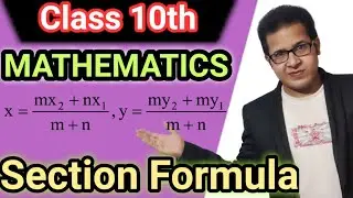 Coordinate Geometry | Class 10 Chapter 7 | Section formula | What is section formula?