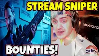 Ninja REACTS To STREAM SNIPERS Can Make Money From Hunting Him Down FN BOUNTY HUNTERS