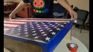Как установить виниловую пленку на доску Corn Hole