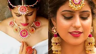 Flower jewelleries gota patti set necklace, earrings, for mayon mehndi bride jewelry designs 2021