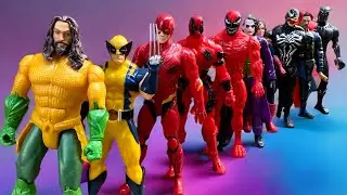 Figur Aksi Avengers, Pertarungan Spider-man Miles Vs Hulk, Batman Vs The Flash, Aquaman, Deadpoll
