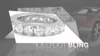 Eternity CZ Diamond Bling Bling Ring