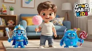🍭 Candy Monster vs Toothbrush Hero 🦷 | Johnny Learns to Eat Less Candy | Good Habits Kids
