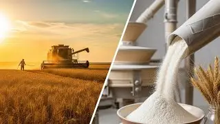 “From Wheat Fields to Flour Factory  Complete Modern Process of Turning Wheat into Flour  4K Documen