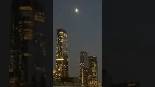 New York, Hudson River and the Moon #shortsvideo #shorts #moon #newyork #hudson #explore