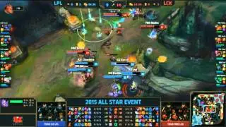 LPL VS LCK Last Moment of the Game AllStar 2015
