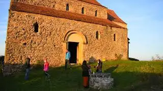 Cisnădioara Fortress 12th Century Old Romanesque Monument Autumn 2020  Sibiu România