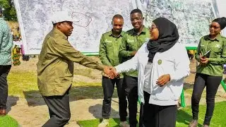 Makamo wa Kwanza aungana na Rais Samia kupanda miti Donge