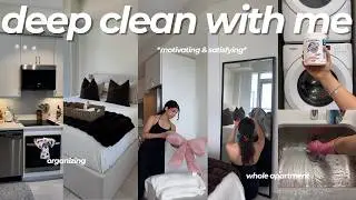 clean with me 🫧 | my apartment was MESSY | *motivating + satisfying* | DEEP clean & organize 