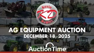 Bid In Kevin DeWitt Equipment Auction On December 18