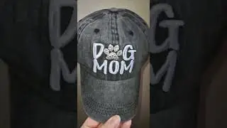 Dog Mom Adjustable Hat Accented With Swarovski & Preciosa Crystals